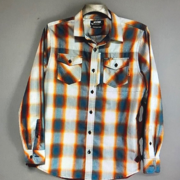 Off the Grid Ambush Flannel Plaid Long Sleeve Shirt Men’s Size Medium Outdoor - Picture 1 of 5